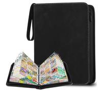 YSWOVUO Classeur Carte, 900 Porchettes Album Carte, Albums pour Cartes à Collectionner, pour Sangle Elastique, Noir