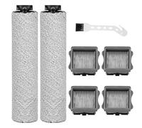 YSWOVUO Lot de 7 Rouleau de Brosse Rechange et Filtre HEPA Accessoires Compatibles avec Tineco iFloor 3/Floor One S3 Aspirateurs Secs et Humides, 2 Rouleaux de Brosse+4 Filtres+1 Brosse de Nettoyage