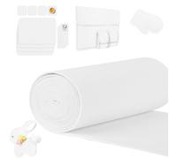 YSWOVUO Rouleau de Feutre 30cm×300cm×3mm, Tissu en Felt, Feutrine Loisir Creatif pour DIY Sacs en Feutre Cousus, Sac de Crayon, Tapis de Table, Artisanat Patchwork, Feutrine Blanc
