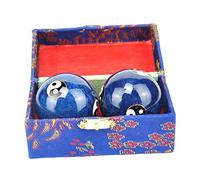 YsXoWiui 2 Boules de Baoding pour Des Mains et Des Doigts, Favorisant La Circulation Sanguine, La Relaxation et La Dextérité Chez Les Personnes, Tai Chi bleu