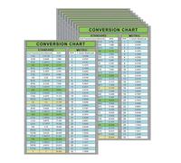 YsXoWiui 20x Autocollants de tableau de conversion Aide-mémoire de mesure Pouces en mm Autocollants à des fins éducatives
