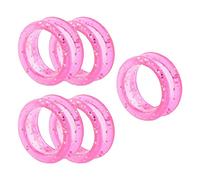 YsXoWiui 5 Pièces Anneaux pour Doigts de Ciseaux Inserts en Silicone Grooms Accessoires Antidérapants Protège-doigts Adaptés à Toilettage Animal de Compagnie, Rose