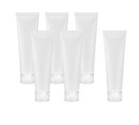 YsXoWiui 6 Pièces Tube Cosmétique Vide Bouteille Contenant Transparent PETG Fonction Étanche Pratique Convient pour Déplacement Famille, Couvercle rabattable de 100 ml