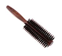 YsXoWiui Brosse Ronde à Cheveux, Tête En Bois, Peigne Rond, Brosse de Coiffage, Peigne Cylindrique à Poils Naturels pour Un Démêlage Doux pour Enfants et Adult, 01