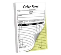 YsXoWiui Carnet de Reçus, Carnet de Factures de Vente, Bloc-notes de Factures Léger et Facile à Utiliser pour Les Petites Entreprises, Bon de Commande