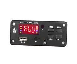YsXoWiui Carte Décodeur Audio MP3 Bluetooth pour Voiture, Module de Décodage AUX FM 7-18V USB et Carte TF