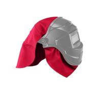 YsXoWiui Ensemble Cagoule et Bavette de Soudage pour Casque avec Housse étendue, Rouge