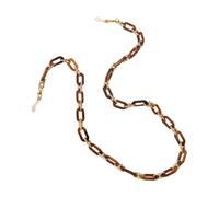 YsXoWiui Lanière pour Lunettes de Soleil, Chaînette pour Lunettes, Cordon, Acrylique, Métal, Résistant, Simple, pour Adultes, CafÉ