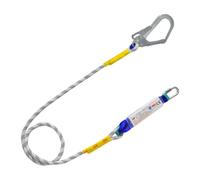 YsXoWiui Longe de Sécurité, Corde Antichute Professionnelle, Sangle de Sécurité,Équipement d'Arboriste Ceinture de Maintien,Outil de Travail en Hauteur en Acier Inoxydable et Poly,Singlehookbufferpack