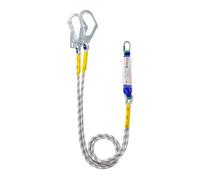YsXoWiui Longe de Sécurité, Corde Antichute Professionnelle, Sangle de Sécurité,Équipement d'Arboriste Ceinture de Maintien,Outil de Travail en Hauteur en Acier Inoxydable et Poly,Doublehookbufferpack