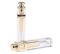 YsXoWiui Lot de 2 Tubes à Rouge à Lèvres, Contenants Cosmétiques Rechargeables pour à Lèvres, En Polypropylène avec Bouchon à Vis, Idéaux pour Les, C02 Golden