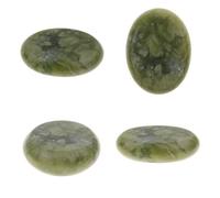 YsXoWiui Lot de 4 Pierres de Massage Corporelles En Jade Olive de Haute Qualité avec Fonction Spa Chauffant, Pierre énergétique pour La Rétention de Chaleur, P