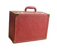 YsXoWiui Mallette de Coiffure Organisateur Professionnel Coffret de Transport Sac de avec Cadre En Aluminium Robuste Appropriée pour Le Rangement Des T, Rouge