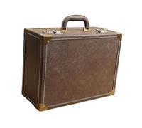 YsXoWiui Mallette de Coiffure Organisateur Professionnel Coffret de Transport Sac de avec Cadre En Aluminium Robuste Appropriée pour Le Rangement Des T, Brun