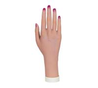 YsXoWiui Mannequin D'entraînement à La Manucure, Main Flexible Féminine, Prothèses D'ongles En Acrylique, Présentoir à Bijoux pour La Pratique Du Nail, Peau Main Droite