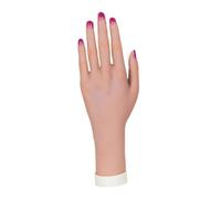 YsXoWiui Mannequin D'entraînement à La Manucure, Main Flexible Féminine, Prothèses D'ongles En Acrylique, Présentoir à Bijoux pour La Pratique Du Nail, Peau Main Gauche