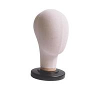 YsXoWiui Mannequin Tête Modèle Support Chapeau Présentoir Porte Perruque Bois Tissu Surface Lisse Portable Stable Adapté pour Cadeau Décoration Maison Salon Ma, noir