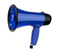 YsXoWiui Mégaphone Pratique d'une Puissance de 25 W pour Une Utilisation en Extérieur, Bleu