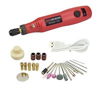 YsXoWiui Mini Meuleuse électrique Sans Fil à Variable, avec Stylo à Graver et Stylo à Polir Inclus pour Le Travail Des Métaux et Les Travaux Manuels, rouge