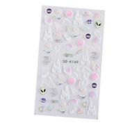 YsXoWiui Nail Sticker Fleur 5D Mandala Feuille Planète Embossé Plastique Auto-adhésif à Coller Ongles Naturels Faux Décoration Femmes Salon Cadeau, 5D-K149