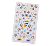 YsXoWiui Nail Sticker Fleur 5D Mandala Feuille Planète Embossé Plastique Auto-adhésif à Coller Ongles Naturels Faux Décoration Femmes Salon Cadeau, 5D-K144