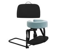 YsXoWiui Oreiller de Massage Home Top, Repose-visage Ajustable, Coussin de, Appui-tête En Mousse à Mémoire de Forme, Portable et Pliable Po, Bleu avec Plateau