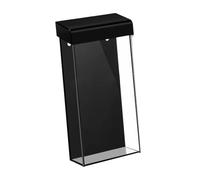 YsXoWiui Porte-brochures 4,3 x 9,8 pouces, fixation murale avec couvercle, présentoir pour brochures, pour expositions, églises, bureaux , Noir