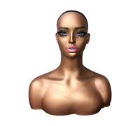 YsXoWiui Présentoir pour Mannequin Féminin, Tête avec épaules, Support pour Boucles D'oreilles, Tête En PVC, Idéal pour Un Usage Domestique, C