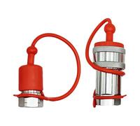 YsXoWiui Raccord Hydraulique Rapide Coupleur à Face Plate Connecteur avec Capuchon Anti-poussière Structure Acier Adapté pour Machines Agricoles, Npt 1 à 2