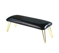 YsXoWiui Repose-bras, Support pour Les Mains, Coussin Rembourré, Support, Revêtement de Table de Manucure En Similicuir Souple pour Un Confort de Travail, Noir et or