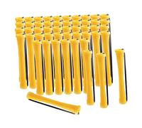 YsXoWiui Rouleaux à Effet Wavy, Bigoudis pour Permanente, Utilisables Comme Bigoudis et Rouleaux de Coiffure, Antidérapants avec élastique pour Cheveux Longs, 50 pièces 0,7 cm