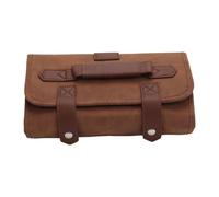 YsXoWiui Sac de Rangement pour Matériel de Coiffure, étui à Ciseaux, Sac à Outils, Organiseur D'outils de Coiffure, Poignée En PU, Portable pour Les Déplac, Brun