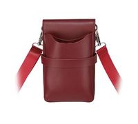 YsXoWiui Sac de Rangement pour Outils de Barbier, Porte-ciseaux de Coiffeur, Pochette de Taille En Cuir PU, Rouge