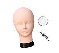 YsXoWiui Tête de Mannequin Chauve pour La Pratique Des Paupières Souples, pour L'entraînement Aux Extensions de Cils SPA