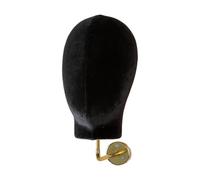YsXoWiui Tête de Mannequin élégante pour Présentation, avec Une Surface Lisse, Un Support à Chapeau Stable, Un Support à Perruque et Un Modèle de Tête pour Fix, Velours Noir