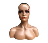 YsXoWiui Tête de Mannequin Féminine avec Visage et épaules Réalistes pour La Présentation de Perruques, Porte-bijoux, Présentoir à Chapeaux et Présentoir à Bou, Style B