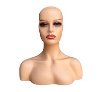 YsXoWiui Tête de Mannequin Féminine avec Visage et épaules Réalistes pour La Présentation de Perruques, Porte-bijoux, Présentoir à Chapeaux et Présentoir à Bou, Style E