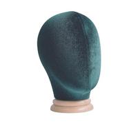 YsXoWiui Tête de Mannequin, Présentoir pour Chapeaux, Perruques, Bonnets et Accessoires Capillaires, En Matériau, pour Salons de Coiffure et Bijouterie, Vert