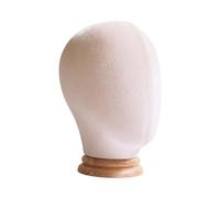 YsXoWiui Tête de Mannequin, Présentoir pour Chapeaux, Perruques, Bonnets et Accessoires Capillaires, En Matériau, pour Salons de Coiffure et Bijouterie, beige