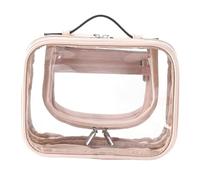 YsXoWiui Trousse de Toilette Transparente, Trousse de Maquillage, Trousse de Toilette Portable avec Fermeture éclair, En PVC Résistant, pour Femmes et Hommes, ROSE
