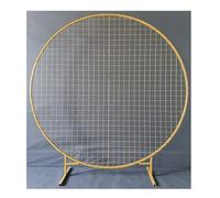 YSXXIAN Arche de Bal en métal réglable, Fond Rond de 99 à 198 cm pour décoration de Mariage, Tube Blanc et Or résistant avec Base Stable, Accessoire de photomaton Facile à Monter
