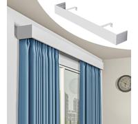 YSXXIAN Cantonnière Blanche occultante pour fenêtre de Chambre, corniche en Aluminium Robuste avec Supports, Rail Non Inclus