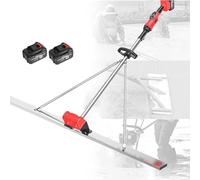 YSXXIAN Kit vibratoire pour Chape à béton électrique Outil de Finition de béton électrique sans Fil avec réglage à 9 Vitesses, 2 règles de nivell de Surface en béton alimentées par Batterie, 1,5 m