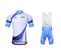 YSYFZ Maillot de Sport pour Hommes de Plein Air Costume Cyclisme Maillot de Sport à Manches Courtes Jersey + Short Respirant et séchage Rapide Printemps/été/Automne