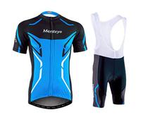 YSYFZ Vêtements de Cyclisme de Plein air pour Hommes Vêtements de Sport Maillot en Jersey Maillot à Manches Courtes + Short à Bretelles Respirant et à séchage Rapide Printemps et en été