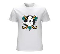 YSYJWMD Mighty Ducks Anaheim Logo Men's White T-Shirt T-Shirt White XL
