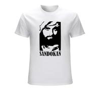 YSYJWMD Sandokan T-Shirt Men Kabir Bedi Steev Reeves Azione Italiana Pirata South Seas Retro White XL