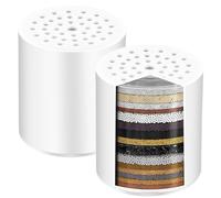 YSYONBOE Filtre de Douche Cartouche Filtrante, 25 Étapes Filtre de Douche Cartouches de Filtre Remplaçables Universelle Anti Calcaire, pour Enlèvent Chlore Métaux Lourds - 2 pièces