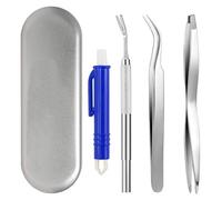 YSYONBOE Pince à Tiques pour Chien, Chat et Humains - Lot de 4 Tire Tique en Acier Inoxydable Professionnel Anti Tiques Crochet à Tiques pour Chiens Chat Humain