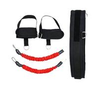 Ysyqkn 1 Ensemble Résistance Élastique Boxe Bande Entraînement Jambes Système Puissance Athlétisme Sangles Réglables TPE Confortable Adapté Sport Collectif E, Rouge 50 Livres